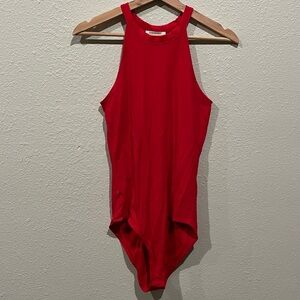 Zara Red Halter Women's Top